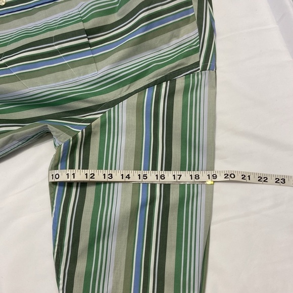 GAP,CLASSIC FIT,LONG SLEEVE,GREEN,TAN & STRIPED,BUTTON UP SHIRT.SIZE-L - Picture 8 of 10
